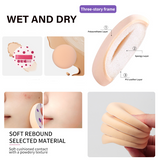 Flocking Makeup Sponge LLT17 – 2pcs Purple, Latex-Free Blending Sponges for Dry & Wet Makeup, Soft Rebound Cosmetic Puff for Flawless Application