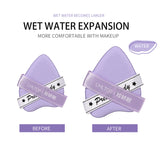 Makeup Sponge LLT13 2pcs - Purple Purple Heart-Shaped Makeup Sponge Set – Soft, Water-Expanding Blenders