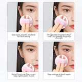 Makeup Sponge LLT14 – 2pcs Purple ,  Soft Cushion Beauty Blender & Air Cushion Puff for Dry & Wet Makeup, Round Cosmetic Blending Sponge