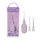 Ear Pick LLT37 Purple – Battery Operated LED Ear Cleaner with 3 Removable Scoops, Tweezers, Long & Short Earpicks, Safe and Reusable