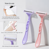 Shaving Razor LLT01 – 2pcs Double Blade Stainless Steel Razor with Lubricating Strip for Face, Body & Underarms – Smooth, Gentle & Precise Hair Removal