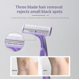 Shaving Razor LLT01 – 2pcs Double Blade Stainless Steel Razor with Lubricating Strip for Face, Body & Underarms – Smooth, Gentle & Precise Hair Removal