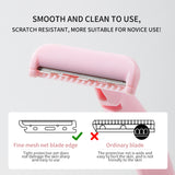 LMLTOP 2PCS Safety Heavy Stainless Steel Razor Body Arms Shave Razor Triple Blade System Facial Shaver Knife for Women