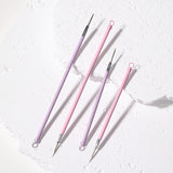 Acne Tools LLT24 – Purple 2-Pc Double-Ended Blackhead & Whitehead Remover (Needle + Loop, Long & Short Tools)