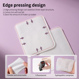 Cotton Pads SY456 – Purple 50pcs Large, Thick, Silky Soft Makeup Removal Pads, Plant Fiber, Lint-Free, Hemmed Edges