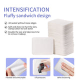 Pearl Grain Cotton Pads SY465 – Purple 100pcs, Soft Fluffy Sandwich Design, High Absorption, Double-Sized, Gentle on Skin for Makeup Removal