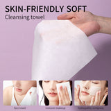Cotton Towels SY454 20pcs – Skin-Friendly Disposable Cleansing Towels, Soft, Flexible Non-Woven Fabric, Wet & Dry, Purple