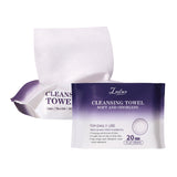 Cotton Towels SY454 20pcs – Skin-Friendly Disposable Cleansing Towels, Soft, Flexible Non-Woven Fabric, Wet & Dry, Purple