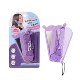 Hair Comb with Mirror SY704-2 – 2-in-1 Folding Travel Comb & High-Definition Mirror, Compact & Portable, Purple
