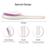 Massage Hair Comb C166 – Ergonomic Scalp Massaging Detangling Brush with Flexible Hard & Soft Bristles, Comfortable Grip, Purple