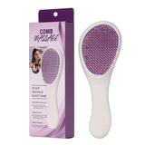 Massage Hair Comb C166 – Ergonomic Scalp Massaging Detangling Brush with Flexible Hard & Soft Bristles, Comfortable Grip, Purple