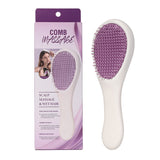 Massage Hair Comb C166 – Ergonomic Scalp Massaging Detangling Brush with Flexible Hard & Soft Bristles, Comfortable Grip, Purple