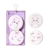 Makeup Sponge SY232 - Purple Round PU & Spongy Layered Sponge for Wet and Dry Makeup with Ribbon Grip