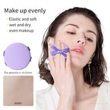 Makeup Sponge SY231 – 2pcs Purple Beauty Sponges for Wet & Dry Makeup, Soft & Elastic with Crisscross Handle, Small & Large Sizes