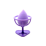 Makeup Sponge Set A80224- Purple Latex-Free Beauty Blender Set with Holder, Egg Sponge & Curved-Waist Sponge
