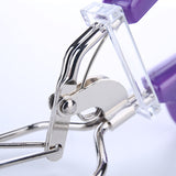Eyelash Curler A340 - Purple 3.5 cm Silver Steel Lash Curler with Purple Comfort Handle