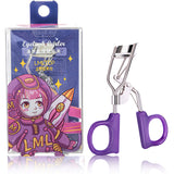 Eyelash Curler A340 - Purple 3.5 cm Silver Steel Lash Curler with Purple Comfort Handle