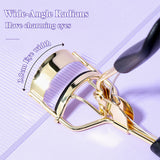 Eyelash Curler SY519 - Purple Wide-Angle 3.5 cm Gold Curling Tool with Comfortable Black Grip