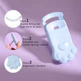 Eyelash Curler SY533 2pcs - 2-Piece Eyelash Curler Set – Paw Handle, Wide-Angle & Detailer Curlers (Purple)