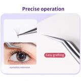 Eyelash Tweezer SY521 - Stainless Steel Precision Tool for Lash Application and Removal (Purple)