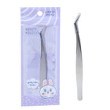 Eyelash Tweezer SY521 - Stainless Steel Precision Tool for Lash Application and Removal (Purple)