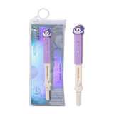 Eyebrow Razor SY309 - Stainless Steel Folding Eyebrow Trimmer with Non-Slip Silicone Handle, Waterproof Precision Facial Hair Remover, Purple