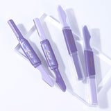 Eyebrow Razor SY303 2pcs, 2-in-1 Precision Eyebrow Trimmer & Straight Facial Razor, Stainless Steel Blades, Fast Sharp Grooming Tool, Purple