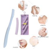 Eyebrow Razor SY340 3pcs - Purple Safe & Precise Foldable Safe Eyebrow Trimmer with Protective Case (Purple)