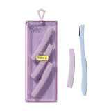 Eyebrow Razor SY340 3pcs - Purple Safe & Precise Foldable Safe Eyebrow Trimmer with Protective Case (Purple)
