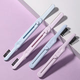 Eyebrow Razor SY343 2pcs – 2-in-1 Precision Eyebrow Trimmer with Fine Mesh Blade & Soft Brush, Stainless Steel, Safe & Compact, Purple