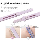Eyebrow Razor SY342 2pcs – Retractable Fine Mesh Blade Eyebrow Trimmer, Safe & Precision Facial Hair Remover, Easy Clean, Purple