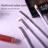 Makeup Brushes Set SY608 7pcs - Includes Eyeshadow Brush, Powder Brush, Spoolie, Cut Crease Brush & More  Nylon Hair, PS Handle, Eye & Face Brushes for Daily Makeup