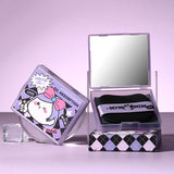 Face Oil Blotting Paper SY034-1 – 50pcs Portable Flax & Bamboo Charcoal Sheets with Powder Puff and Mirror for Oily Skin, Soft, Lint-Free, Gentle on Skin