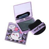 Face Oil Blotting Paper SY034-1 – 50pcs Portable Flax & Bamboo Charcoal Sheets with Powder Puff and Mirror for Oily Skin, Soft, Lint-Free, Gentle on Skin