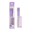 Hair Comb SY754 – Fine Tooth Comb for Wet, Thick, or Curly Hair with Silicone Cat Handle, Detangles and Strengthens Hair, Purple