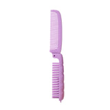 Hair Comb SY775 – Foldable 2-in-1 Travel Comb with Wide & Fine Teeth, Compact and Portable, Purple