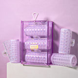 Hair Roller SY130 3pcs – Nylon & Plastic Self-Grip Hair Curlers, Create Waves and Volume, Compact Travel Set, Purple