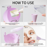 DIY Mixing Bowl Set SY576 4pcs - Purple Silicone Bowls & Spatulas for Spa, Salon, and Skincare Use