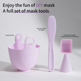 DIY Mixing Bowl Set SY445 3pcs - pcs Purple Silicone Bowl, 2-in-1 Scoop & Spatula for Spa, Salon, and Skincare