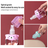 Cute Fine Mist Spray Bottle SY721 – 70ml Refillable Travel Spray Bottle with Cartoon Bear Design, Light Bulb Shape, Leak-Proof, Purple