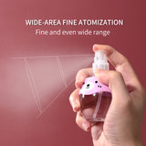 Cute Fine Mist Spray Bottle SY721 – 70ml Refillable Travel Spray Bottle with Cartoon Bear Design, Light Bulb Shape, Leak-Proof, Purple
