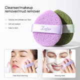 Face Cleansing Sponge JJF37 2pcs - 2pcs Purple Honeycomb Soft Resilient Facial Sponge for Skincare