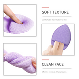 Face Cleansing Sponge SY770 2pcs – Drop-Shaped Facial Cellulose Sponges for Deep Cleaning, Exfoliating, and Makeup Removal – Purple