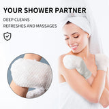 Purple Bath Glove C167 – Frosted Terry Cloth Exfoliating Mitten for Gentle Cleansing & Reusable Daily Bath Care