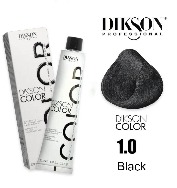 Dikson Hair Color 120ml Shade 1.0 (Natural Black) Milia Cosmetics