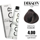 Dikson Extra Coverage  Hair Color 120ml - Shade 4.00 (Light Brown)