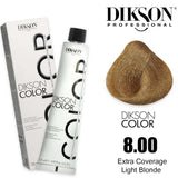 Dikson Hair Extra Coverage color 120ml - Shade  8.00 ( Light Blonde)