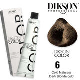 Dikson Cold Naturals Hair color 120ml - Shade 6 ( Dark Blonde cold )