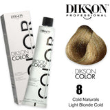 Dikson Cold Naturals Hair color 120ml - Shade 8 (Light Blonde cold)