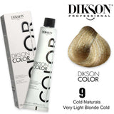 Dikson Cold Naturals Hair color 120ml - Shade 9 ( Very Light Blonde cold)